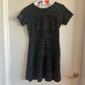 LOFT - Black and Gray Knit Ponte Dress - Size: 4 Petite
